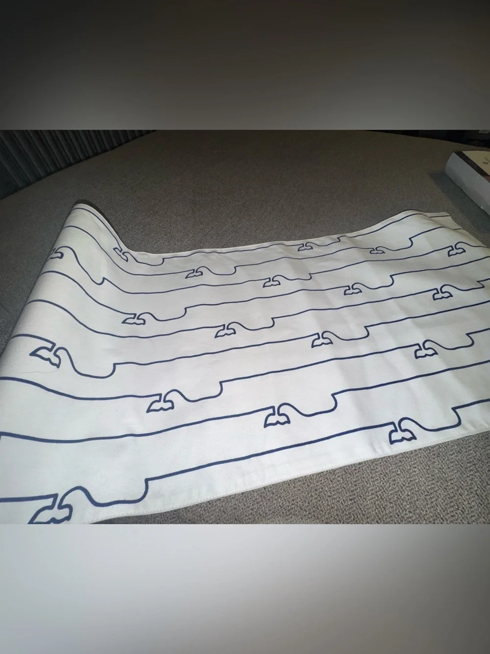 Vineyard Vines Navy and White Whale Table Runner
